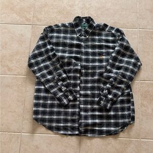 Vintage Lauren Ralph Lauren Dress Shirt Men Xl Tartan Plaid Button Down